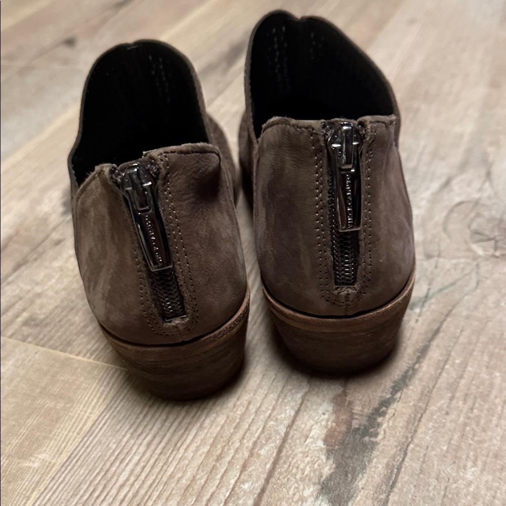 Vince Camuto Brown Perforated Sueded Leather Ankle Boots - Picture 3 of 10